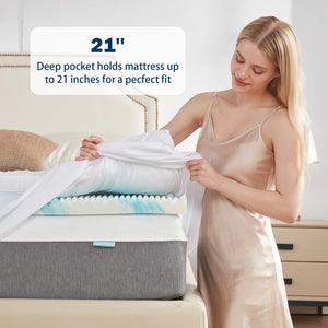 Dual Layer Gel Memory Foam Mattress Topper