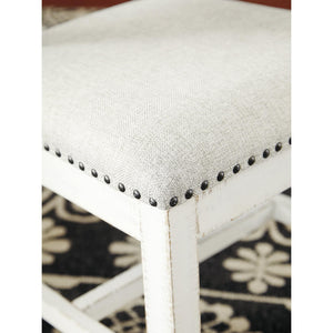 Farmhouse Ladderback Dining Chairs Set of 2 with Upholstered Seat and Nailhead Trim
