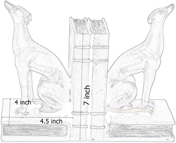 Greyhound Dog Bookends – Golden, 7 Inch