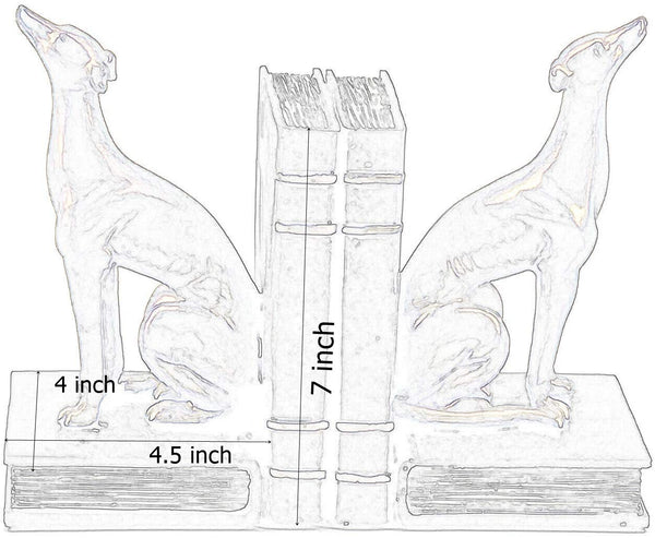Greyhound Dog Bookends – Golden, 7 Inch