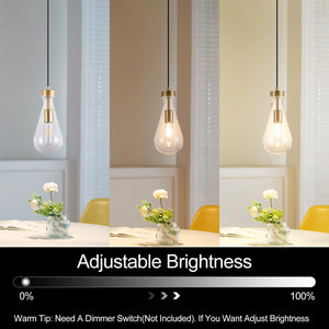 Raindrop Glass Pendant Light – Gold