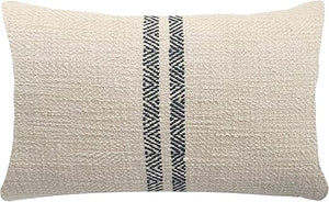 Lumbar Pillow Cover 12x20 – Cotton Textured Accent Cushion