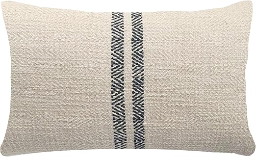 Lumbar Pillow Cover 12x20 – Cotton Textured Accent Cushion