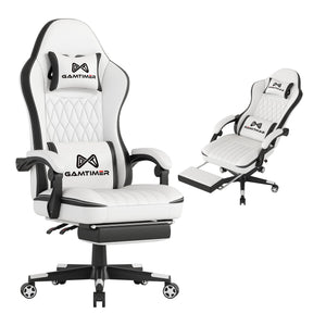 Ergonomic Gaming Chair with Footrest, Headrest & Lumbar Support – 400 lbs Capacity