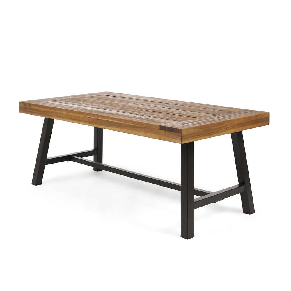 Rustic Acacia Wood Outdoor Coffee Table