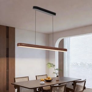 47" Wood Grain Linear Pendant Light