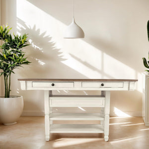 Rectangular Counter Dining Table with Storage