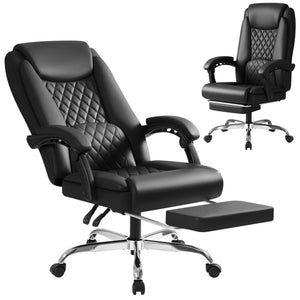 Executive Reclining Office Chair with Lumbar Support – 400 lbs Capacity