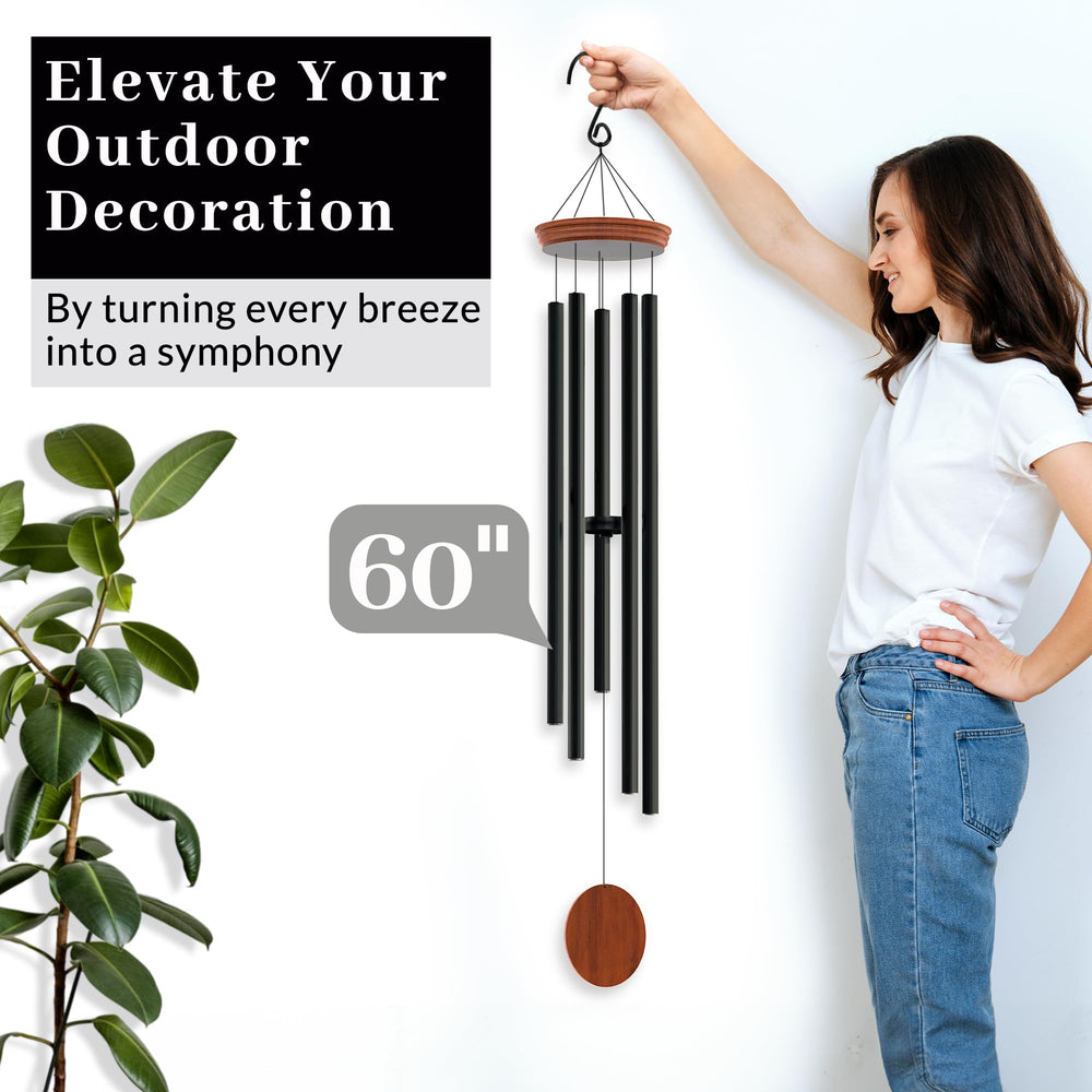 60-Inch Extra Large Outdoor Wind Chimes – Deep Tone