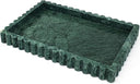 Natural Marble Decorative Tray with Fluted Edge