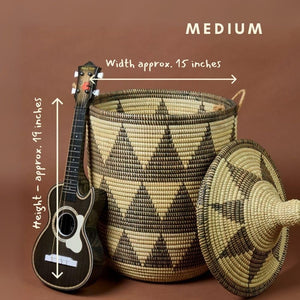 Handwoven Wicker Storage Basket with Lid