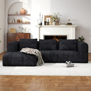 L-Shaped Modular Sectional Sofa with Deep Seat