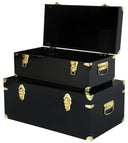 Clear Acrylic Storage Chest Set of 2 with Handles & Hasps
