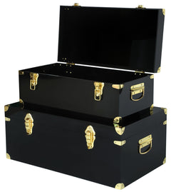 Clear Acrylic Storage Chest Set of 2 with Handles & Hasps