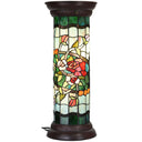 Rose Flower Tiffany Stained Glass Floor Lamp, 26"
