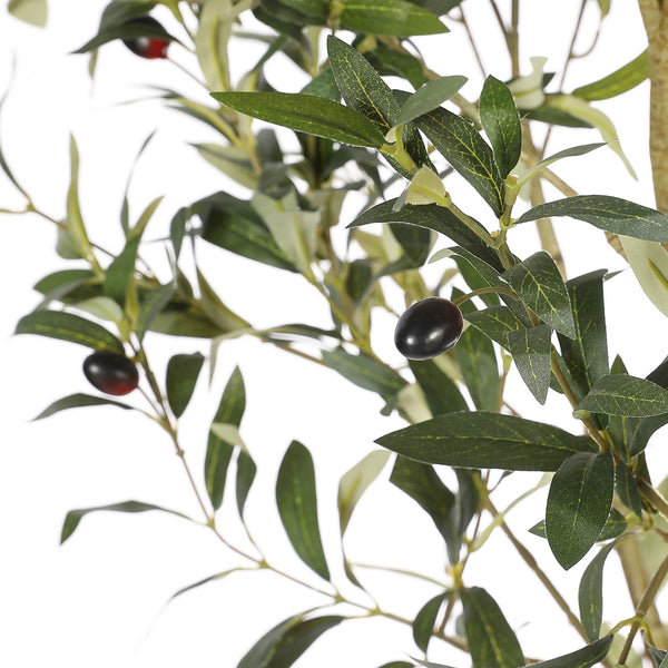 7ft & 8ft Artificial Olive Tree with Natural Wood Trunk