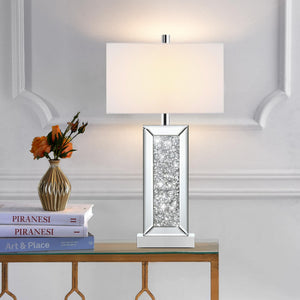 Mirrored Crystal Touch Table Lamps Set of 2 with USB Charging Ports