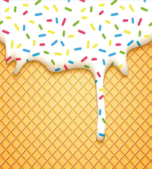 Queen Duvet Cover Set – Ice Cream Cartoon Print, 3-Piece Bedding Set