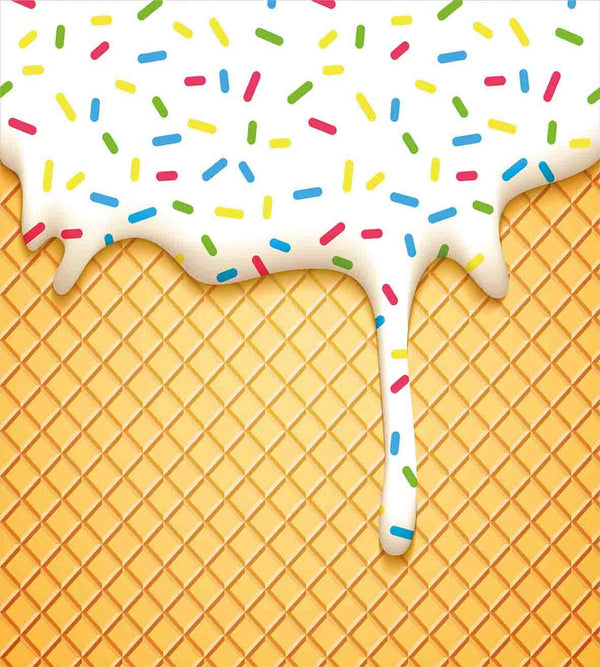 Queen Duvet Cover Set – Ice Cream Cartoon Print, 3-Piece Bedding Set