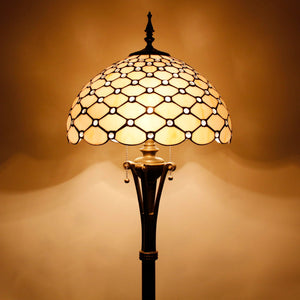 Tiffany Stained Glass Floor Lamp, 16"W x 70"H