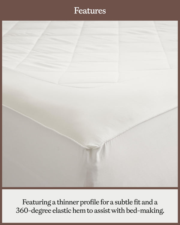 Bamboo Cooling Mattress Topper with Elastic Hem