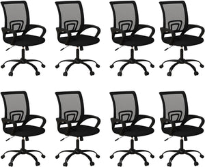 Mesh Office Chair Set, Ergonomic, Height Adjustable, 360° Swivel