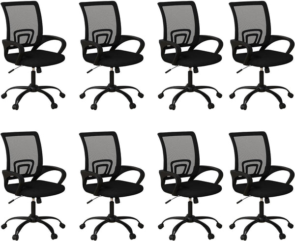 Mesh Office Chair Set, Ergonomic, Height Adjustable, 360° Swivel