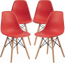 Mid-Century Modern Plastic Dining Chair – Set of 4
