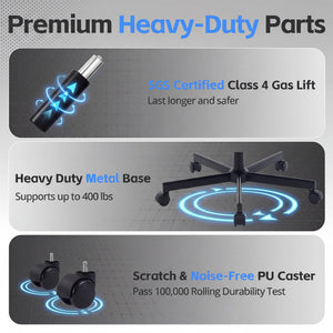 High Back Ergonomic Gaming Chair with Pocket Spring Cushion