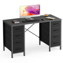 47" Computer Desk with 8 Fabric Drawers & X-Brace Storage