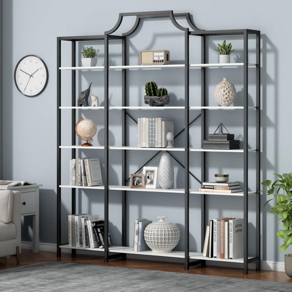 Triple Wide 5-Tier Bookshelf