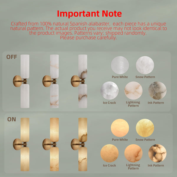 Alabaster Wall Sconce – Brass Hardwired Wall Light