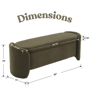 50-Inch Storage Ottoman Bench