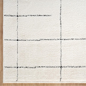 Cream Striped Area Rug – Oliver Collection