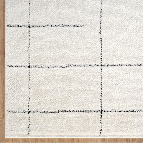 Cream Striped Area Rug – Oliver Collection