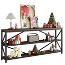 Industrial Console Sofa Table 70.8 Inch with 3-Tier Storage Shelf
