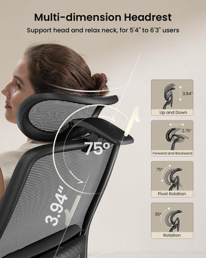 Ergonomic High-Back Mesh Office Chair with Lumbar Support