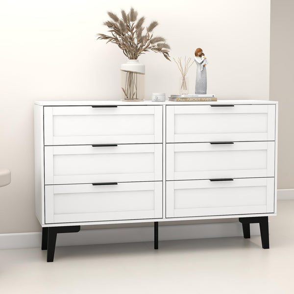Modern Wooden Dresser with 6 Drawers – Bedroom & Living Room Storage