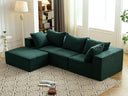 Modular L-Shaped Sectional Sofa with Deep Seat