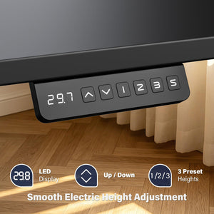 L-Shaped Electric Standing Desk — 63" x 55"