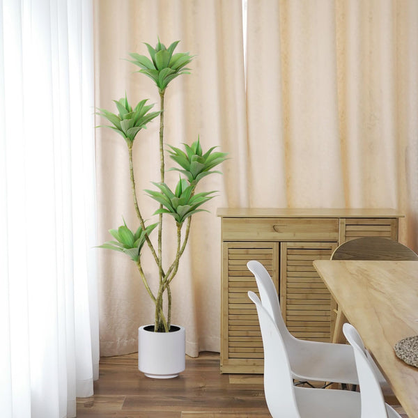 5.1 Ft Artificial Water Lily Tree with 5 Heads, Indoor Outdoor Fake Plant — 2 Pack