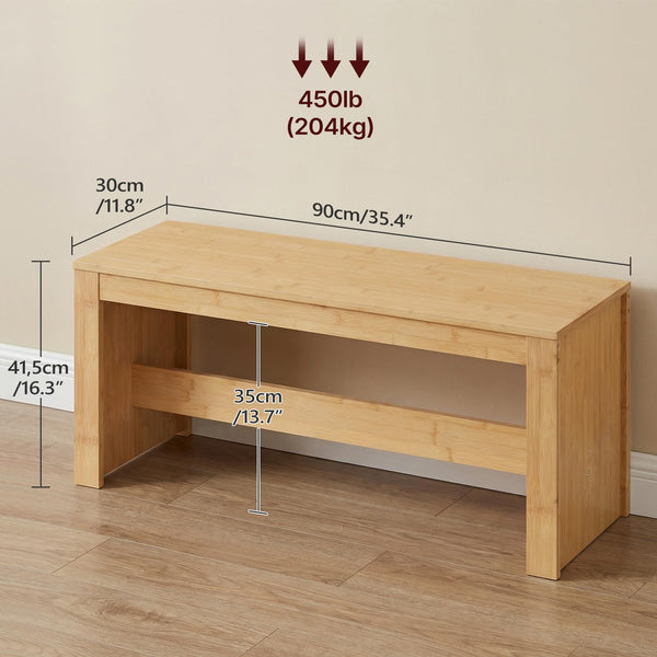 Bamboo Dining Bench – Farmhouse Entryway Bench