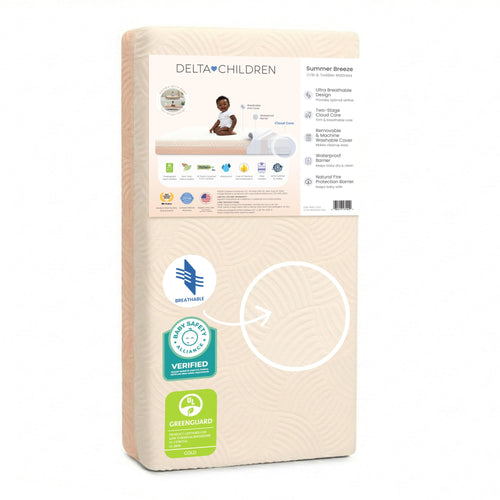 Breathable Crib & Toddler Mattress with Cloud Core