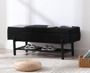Double Rod Clothing Rack with Storage Shelves