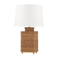 Transitional 1-Light Table Lamp – Gold Leaf Finish & White Belgian Shade