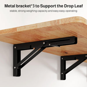 41.7" Kitchen Island with Drop Leaf, Storage Cabinet & Drawer