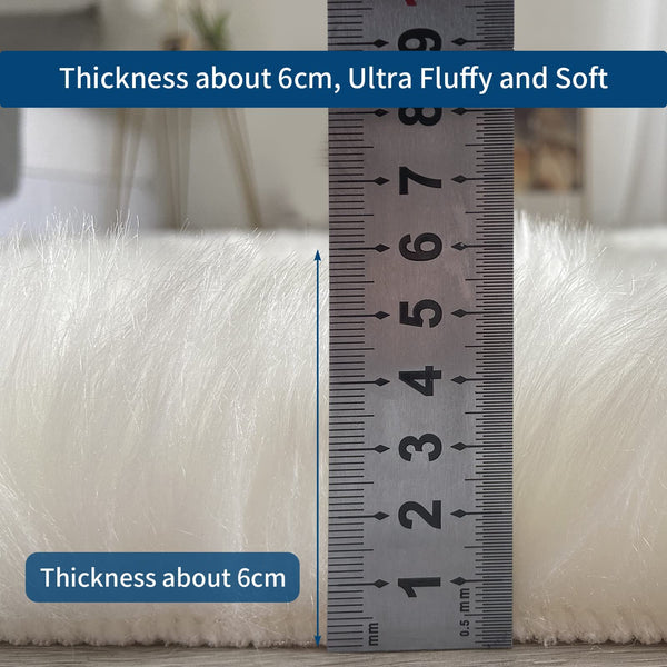 Oversized Faux Fur Area Rug – Soft Shaggy Sheepskin Style