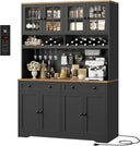 Tall Kitchen Pantry Cabinet with Charging Station