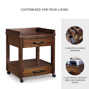 Printer Stand with Drawers, Shelves, Outlets & USB Ports
