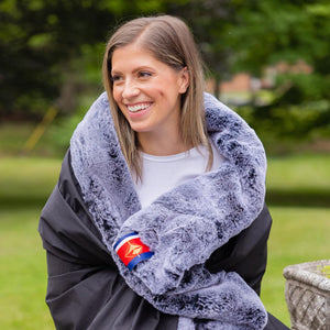 Reversible Faux Fur Waterproof Throw Blanket